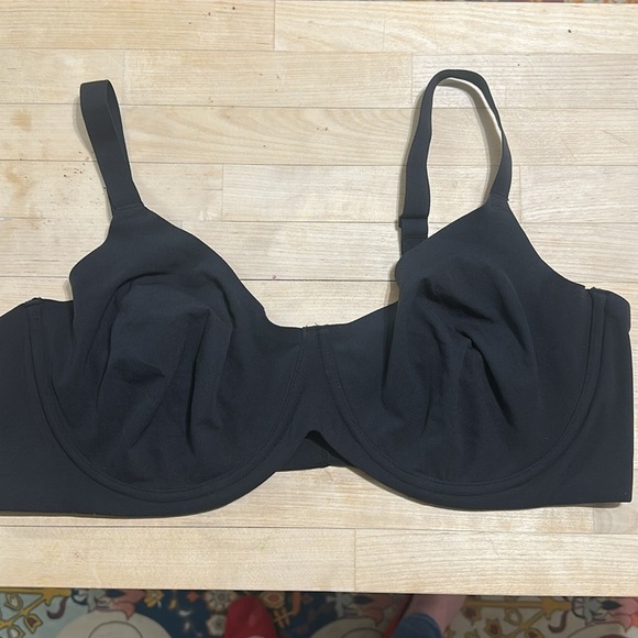 SKIMS Cotton Jersey T'Shirt Bra Plus Size Lined No Padding Onyx Size 46D - Picture 4 of 5